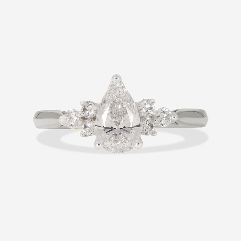 NYLA Pear 0.90ct | Oval 3-Stone Diamond Engagement Ring