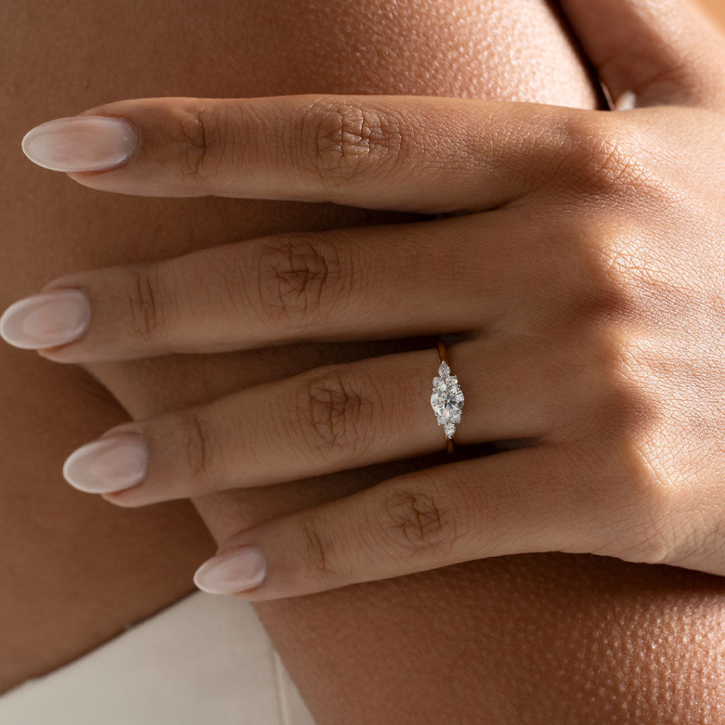 NYLA Round 0.90ct | 3-Stone Natural Diamond Engagement Ring