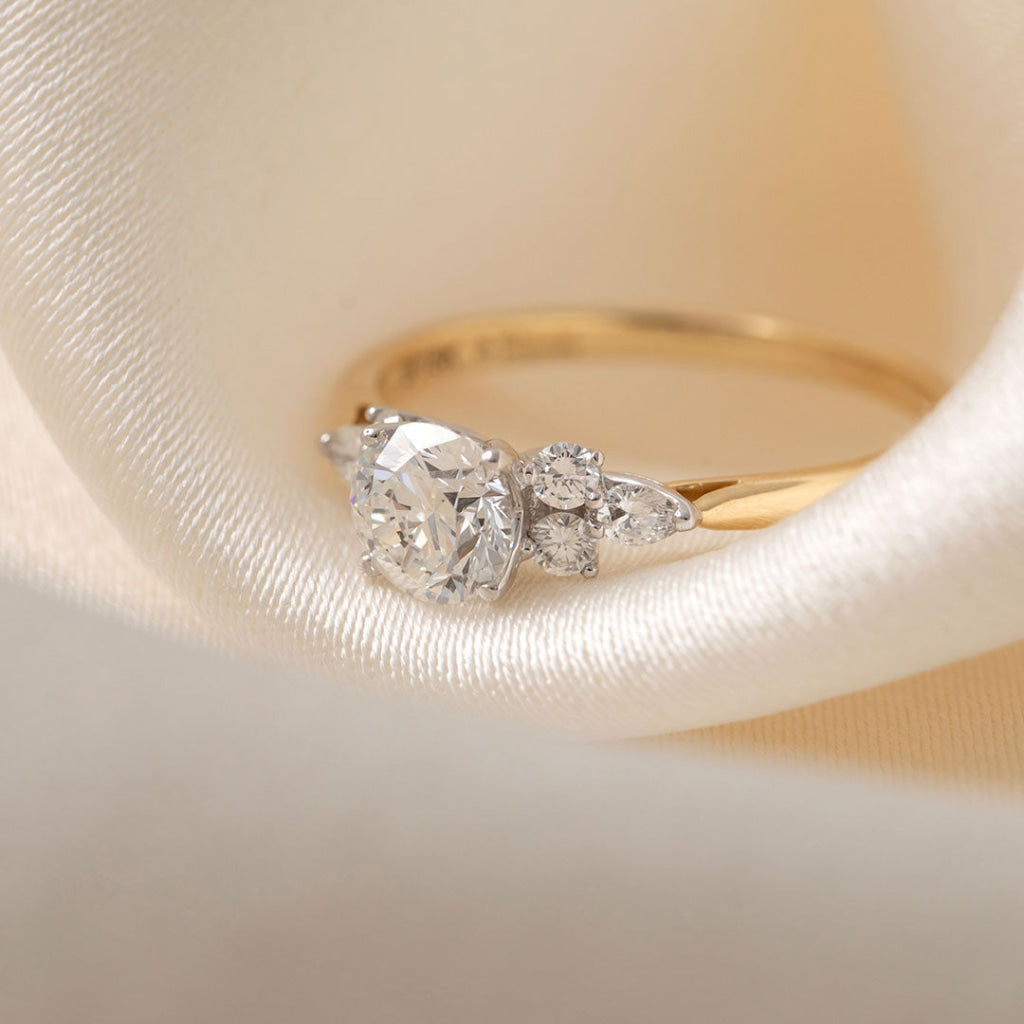 NYLA Round 0.90ct | 3-Stone Natural Diamond Engagement Ring