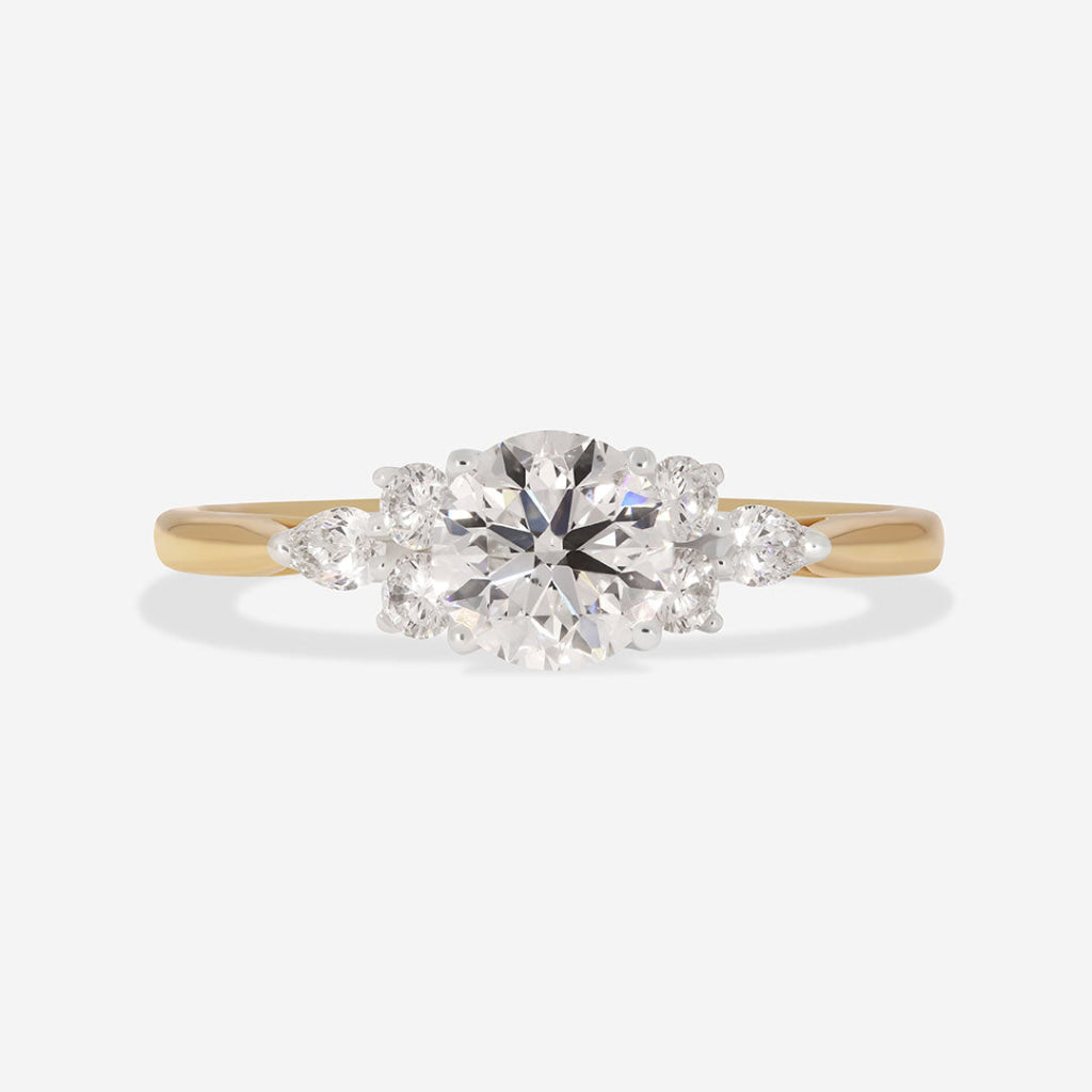 NYLA Round 0.90ct | 3-Stone Natural Diamond Engagement Ring