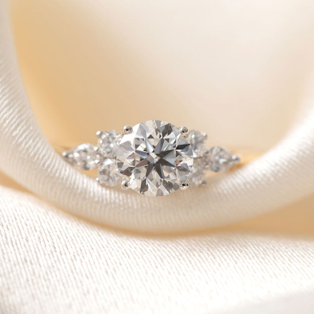 NYLA Round 0.90ct | 3-Stone Natural Diamond Engagement Ring