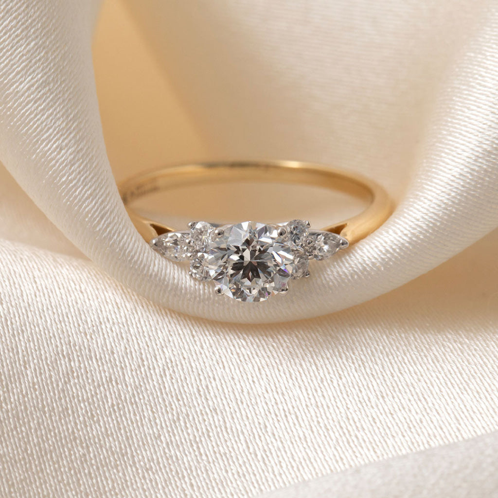 NYLA Round 0.90ct | 3-Stone Natural Diamond Engagement Ring
