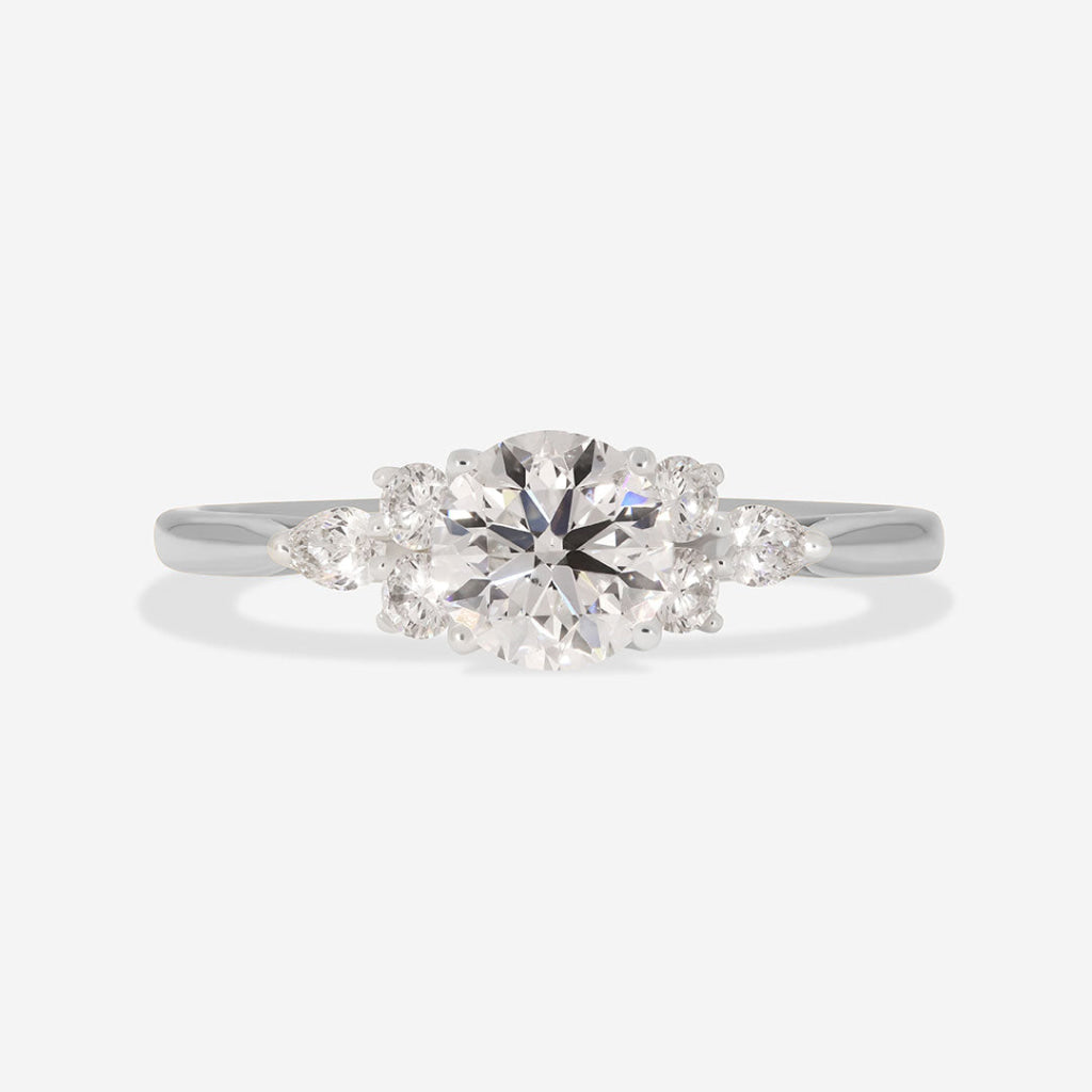 NYLA Round 0.90ct | 3-Stone Natural Diamond Engagement Ring