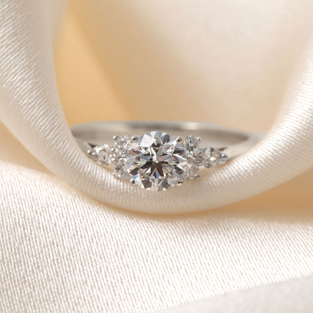 NYLA Round 0.90ct | 3-Stone Natural Diamond Engagement Ring