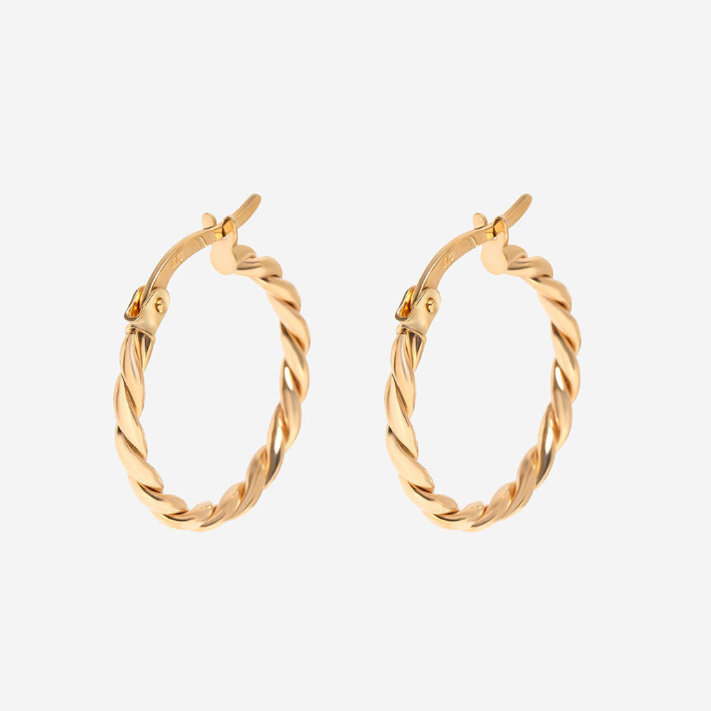 Oakley Hoop Earrings 15mm | 9ct Gold - Earrings