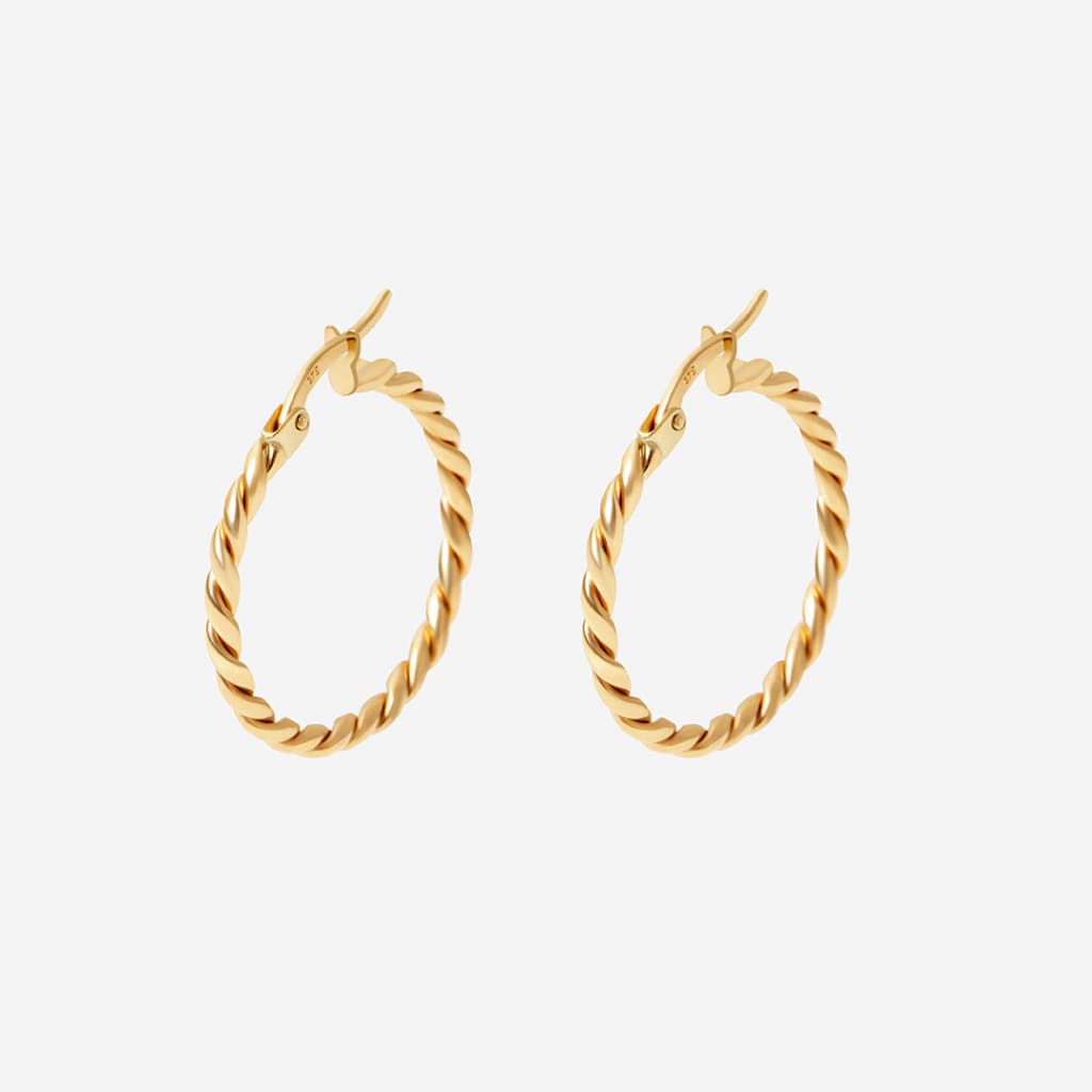 Oakley Hoop Earrings - 20mm | 9ct Gold