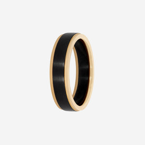 ODIN | Men's Wedding Ring in Zirconium & 9ct Gold