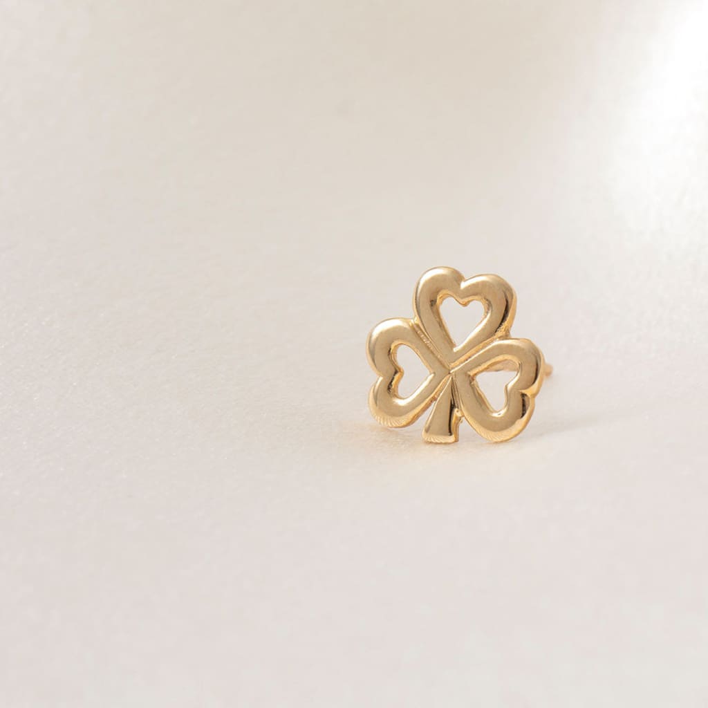 Open Shamrock Earrings | 10ct Gold - Earrings