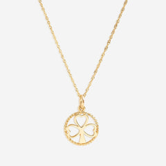 Open Shamrock Necklace | 10ct Gold - Necklace