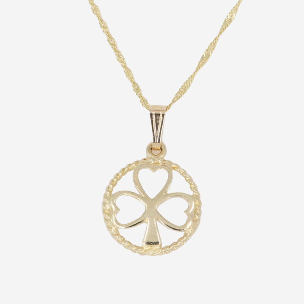Open Shamrock Necklace | 10ct Gold - Necklace
