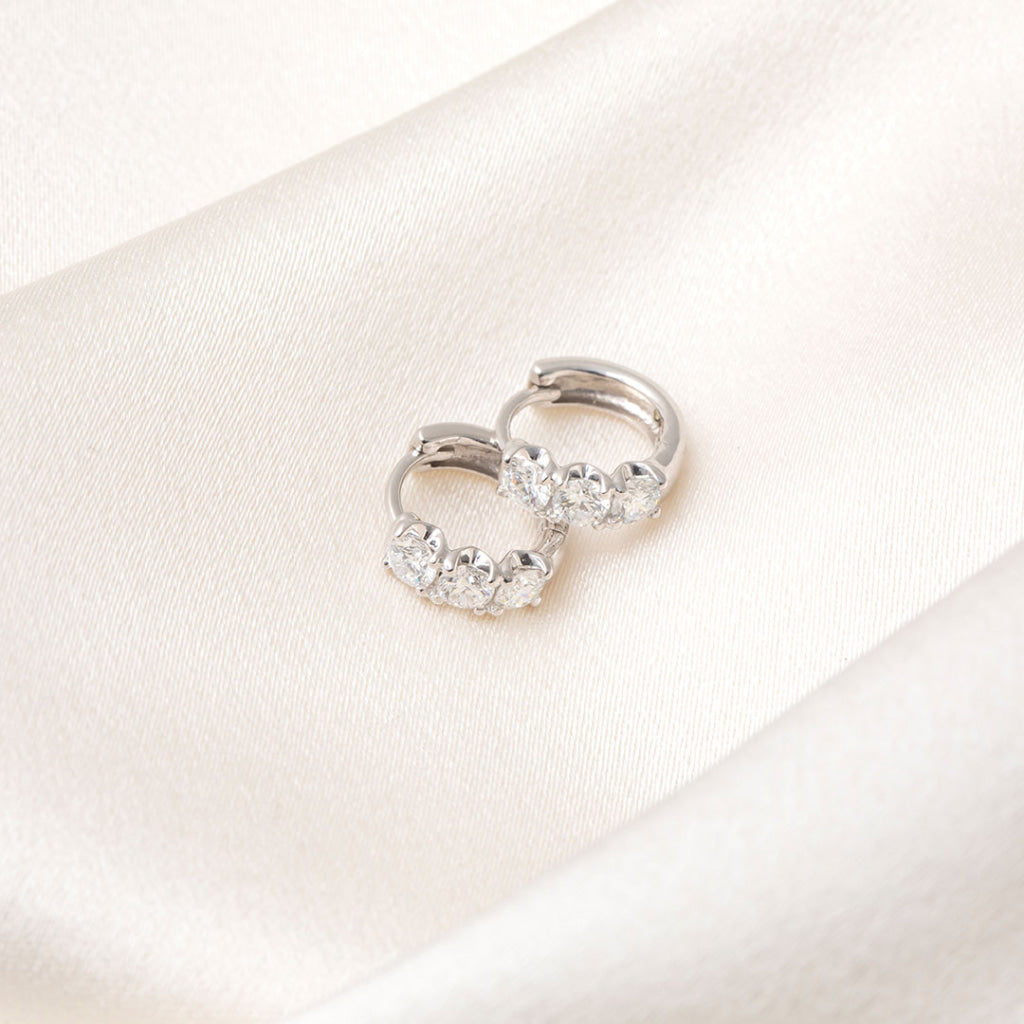 Opulence - 1ct | Lab Grown Diamond Hoops in 9ct White Gold