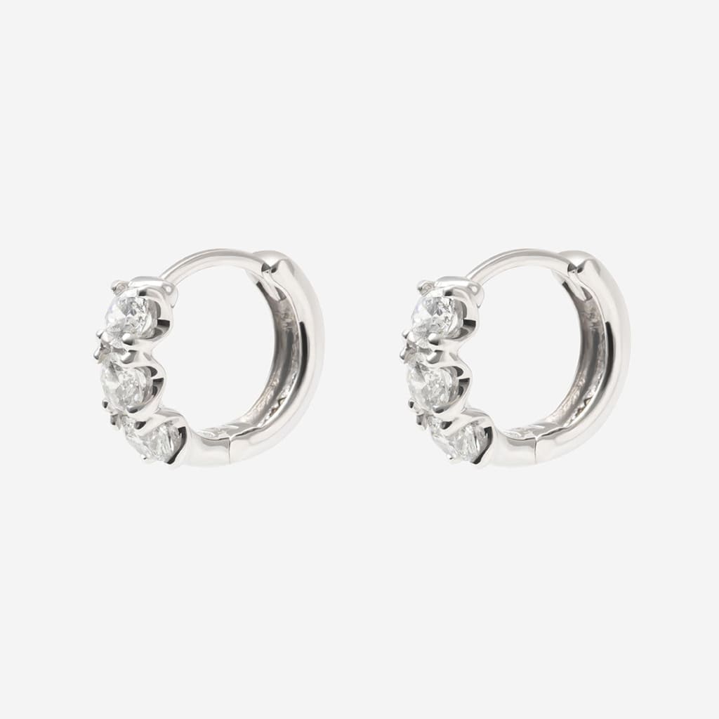 Opulence - 1ct | Lab Grown Diamond Hoops in 9ct White Gold