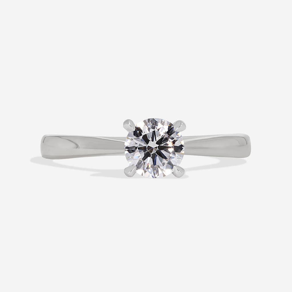 ORCHID | Round Solitaire Diamond Set in Platinum 0.50ct