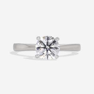 ORCHID 0.70ct | Round Solitaire Natural Diamond Engagement Ring in Platinum