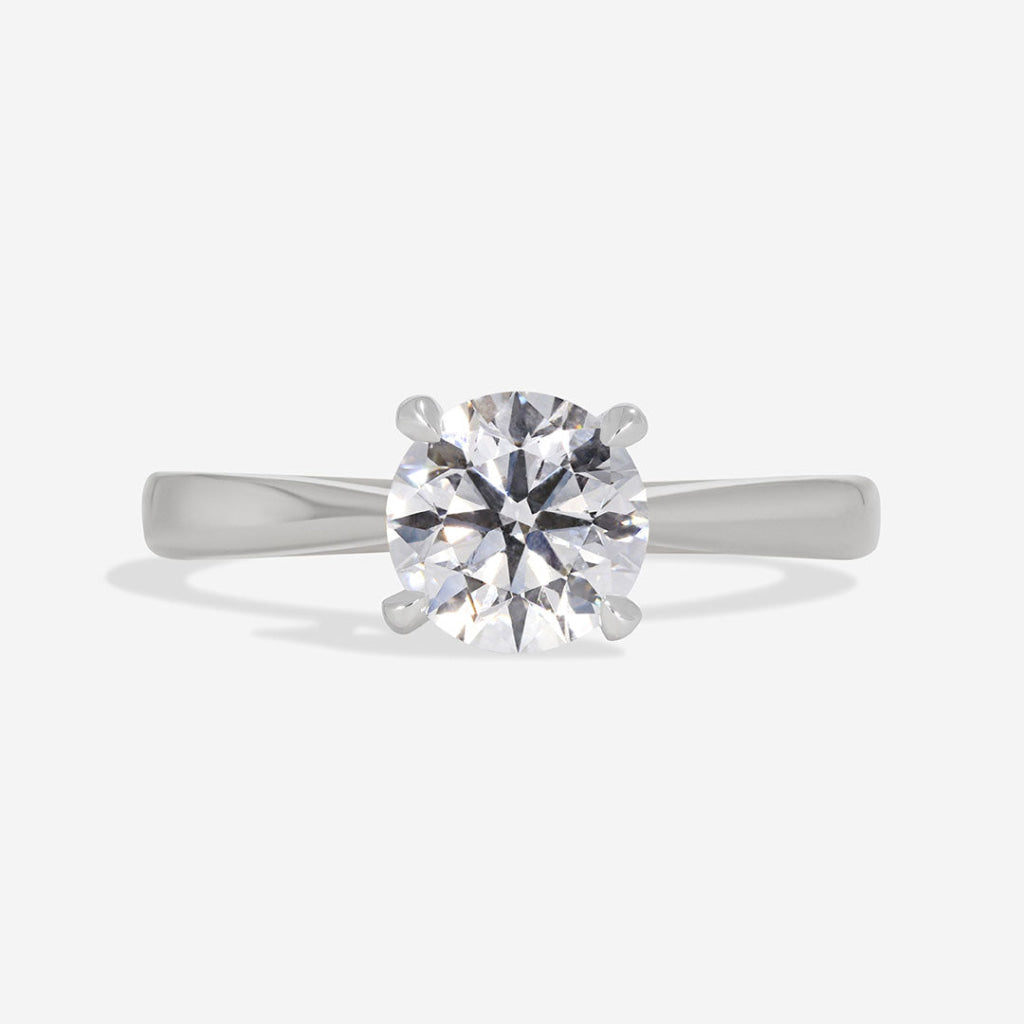 platinum round diamond solitaire 1.2ct