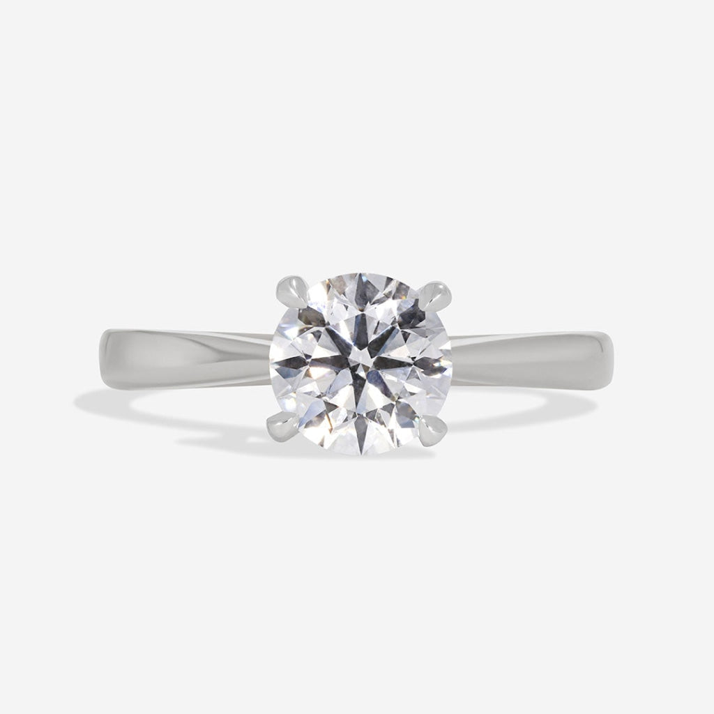 Orchid Platinum 1ct natural Mined Diamond Engagement Ring