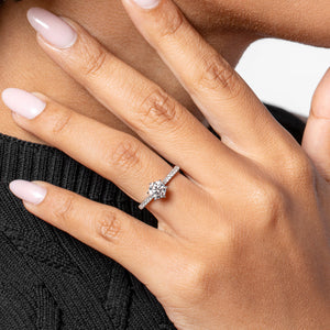 ORION 1ct | Round Solitaire Lab Grown Diamond Engagement Ring in Platinum