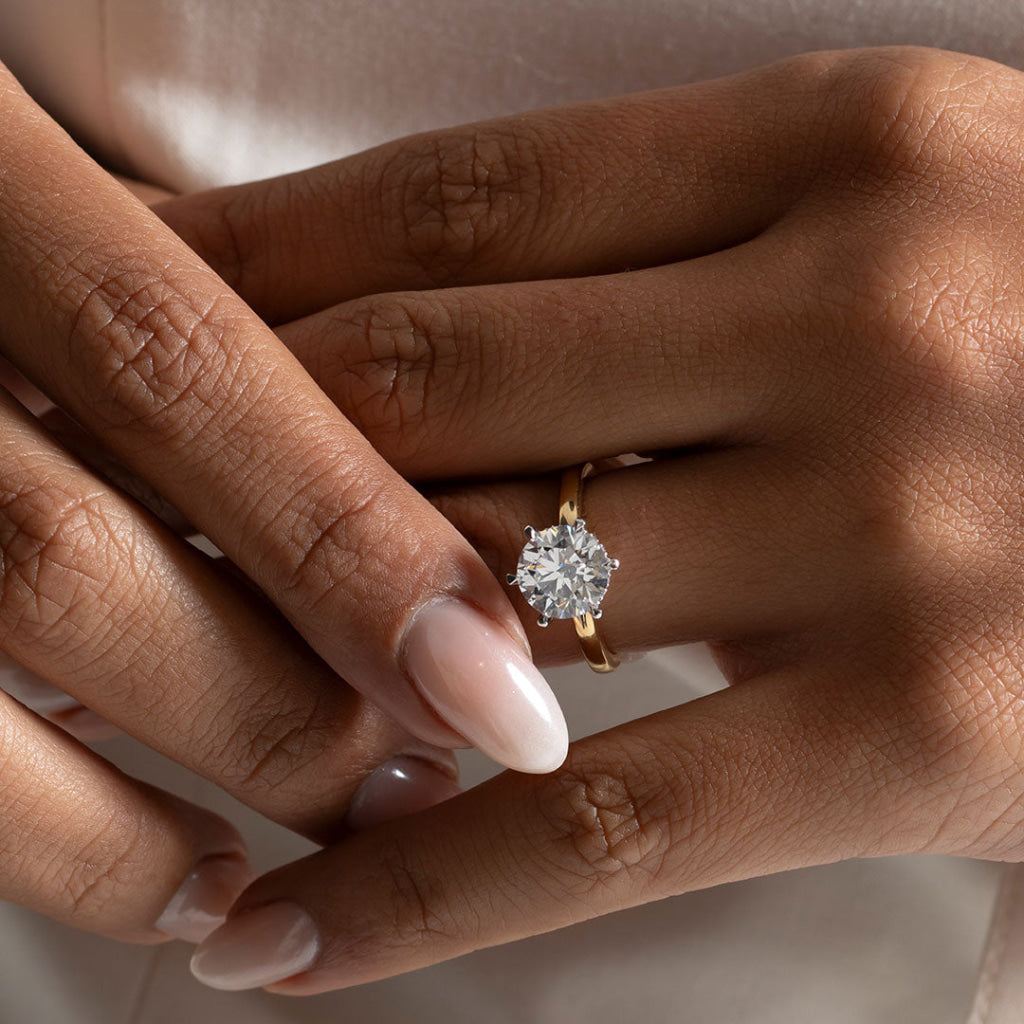 ORLENA 2.5ct | Round Solitaire Lab Grown Diamond Engagement Ring in 18ct Gold