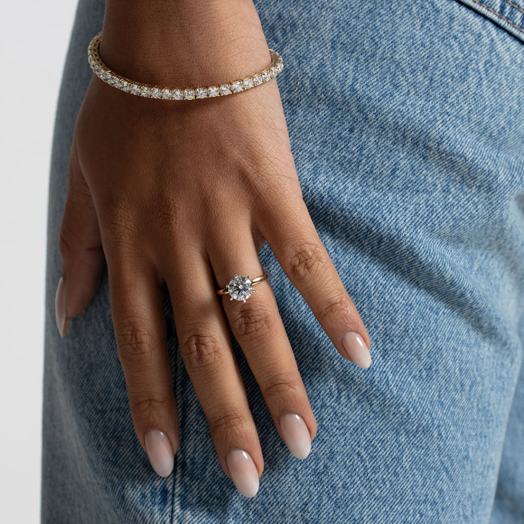 ORLENA 2.5ct | Round Solitaire Lab Grown Diamond Engagement