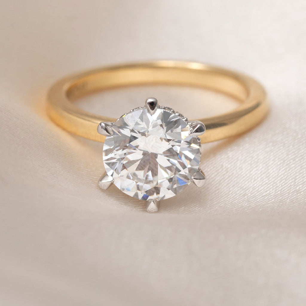 ORLENA 2.5ct | Round Solitaire Lab Grown Diamond Engagement