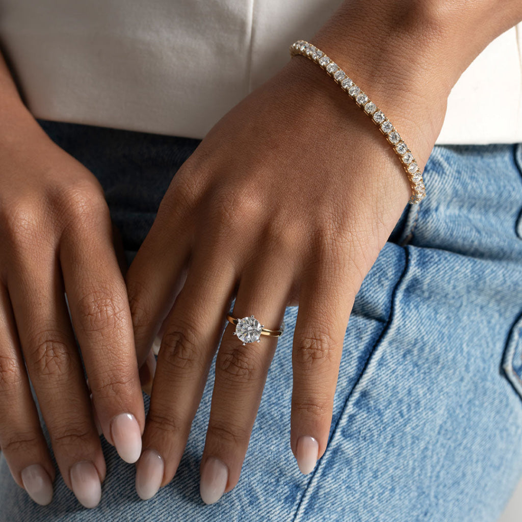 ORLENA 2.5ct | Round Solitaire Lab Grown Diamond Engagement