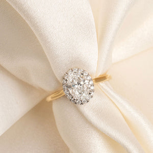 ORMOND 1.20ct | Oval Halo Lab Grown Diamond Engagement Ring in 18ct Gold