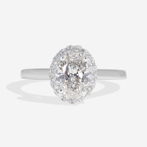 ORMOND 1.20ct | Oval Halo Lab Grown Diamond Engagement Ring in Platinum