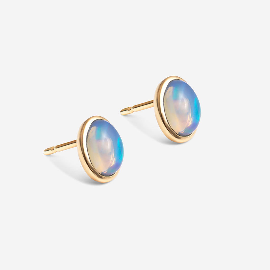 opal gemstone stud earrings