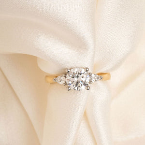 ORPHIC 1.50ct | Round 3-Stone Lab Grown Diamond Engagement Ring in 18ct Gold