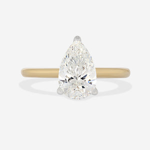 OSAKA 2ct | Pear Solitaire Lab Grown Diamond Engagement Ring in 18ct Gold