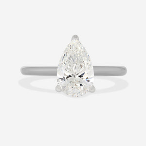 OSAKA 2ct | Pear Solitaire Lab Grown Diamond Engagement Ring in Platinum