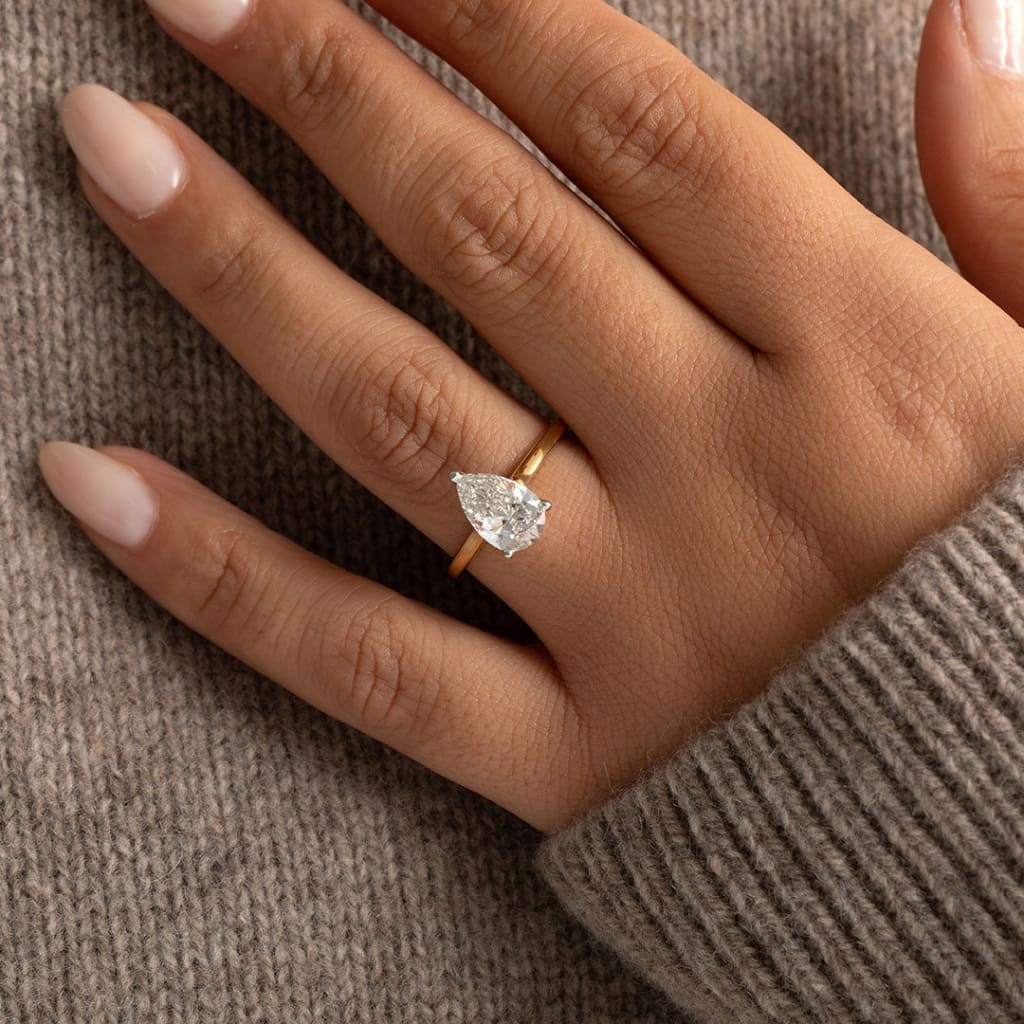 OSAKA 1.50ct | Pear Solitaire Lab Diamond Set in 18ct Gold