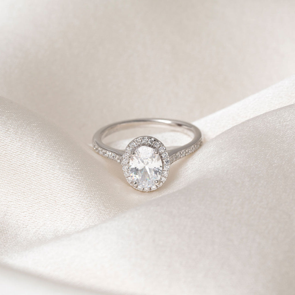 CZ Oval Ring | Sterling Silver - Rings