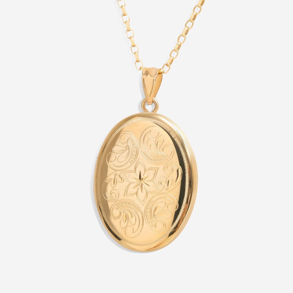 Oval Locket | 9ct Gold Necklace - Necklace
