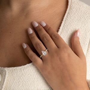 PAIGE 2ct | Pear Cut Lab Grown Diamond Engagement Ring in 18ct Gold
