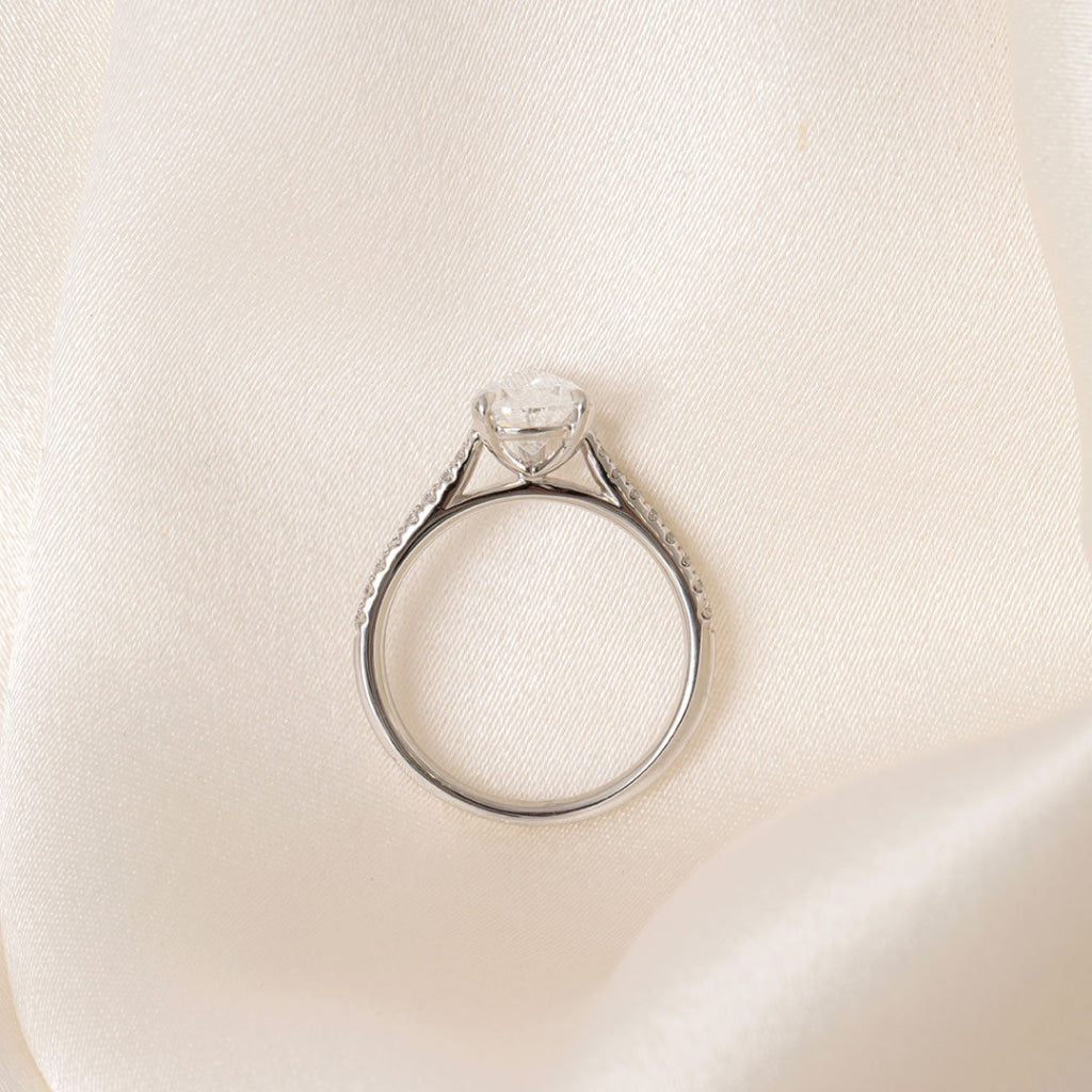 PAIGE | Pear Cut Lab Diamond Set in Platinum 2.00ct - Rings
