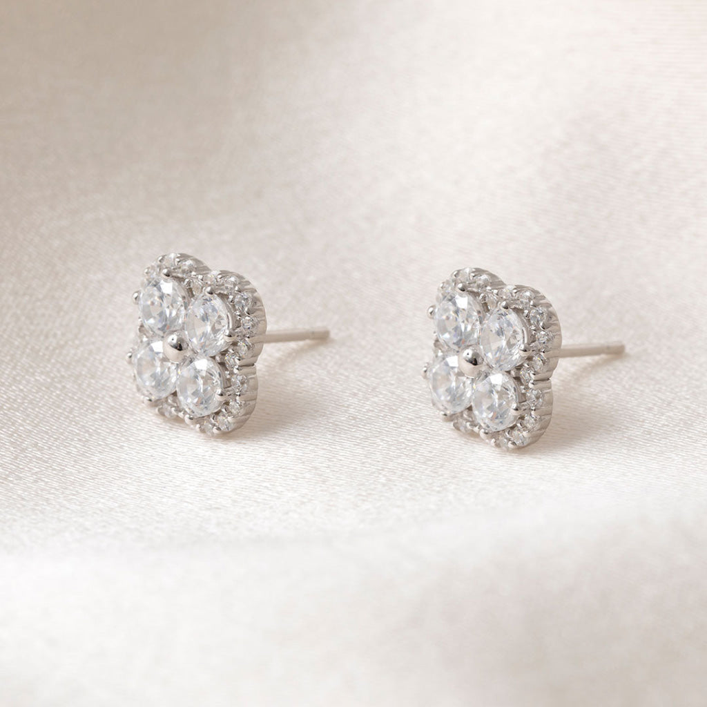 Palace Cubic Zirconia Earrings | Sterling Silver - Earrings