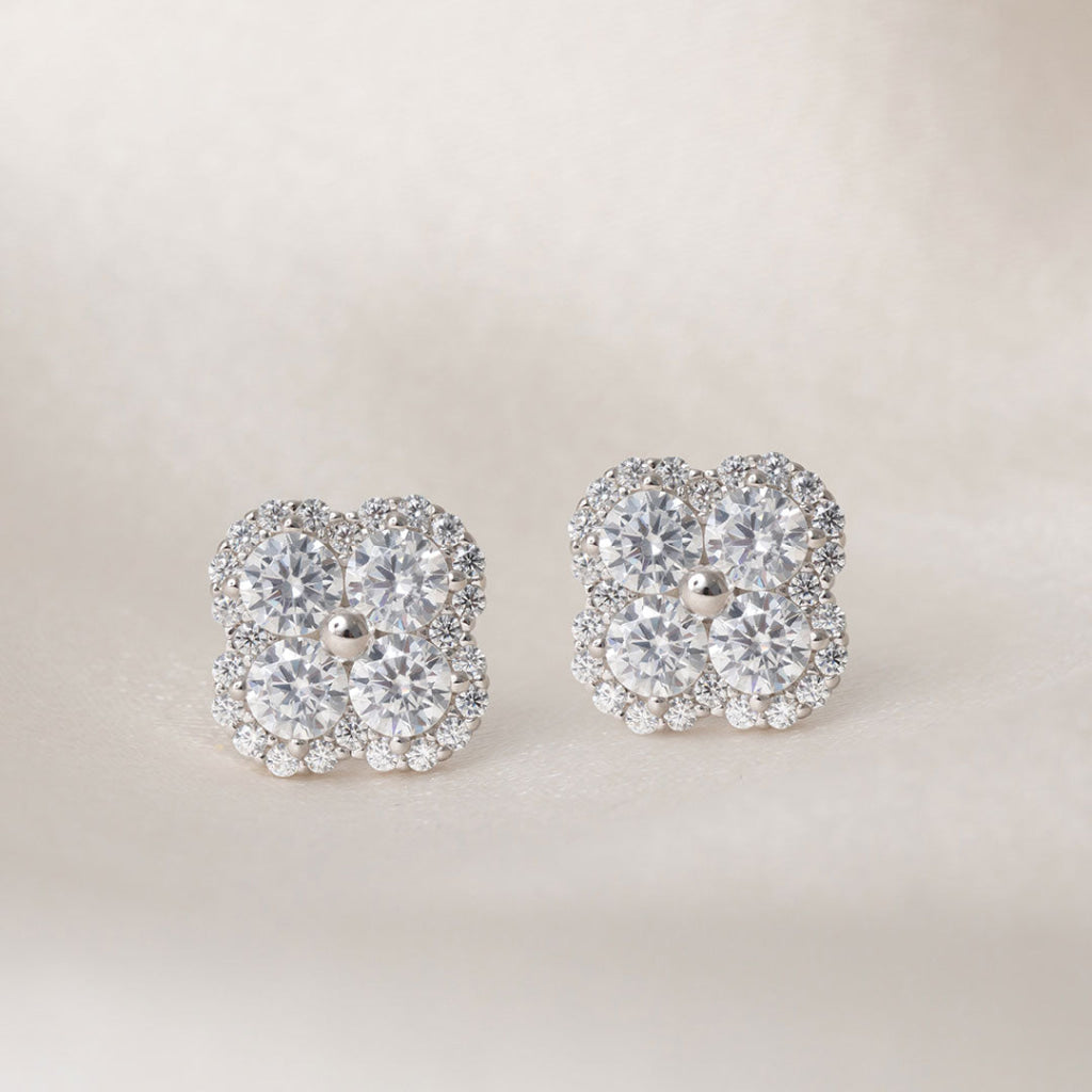 Palace Cubic Zirconia Earrings | Sterling Silver - Earrings