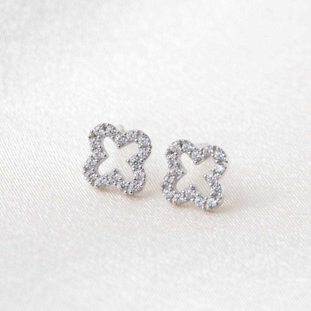 Palace Earrings | 9ct White Gold - Earrings