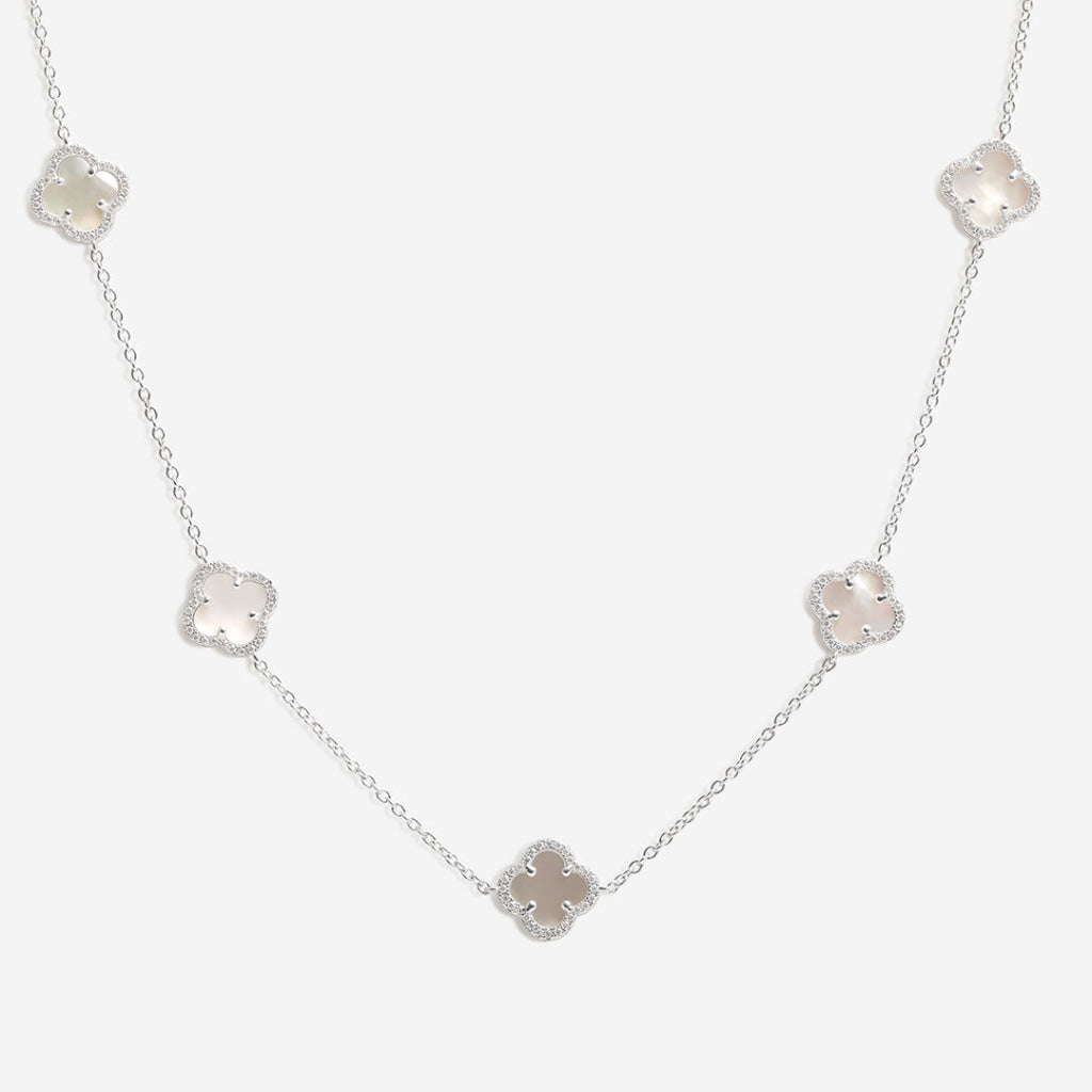 silver mother of pearl necklet