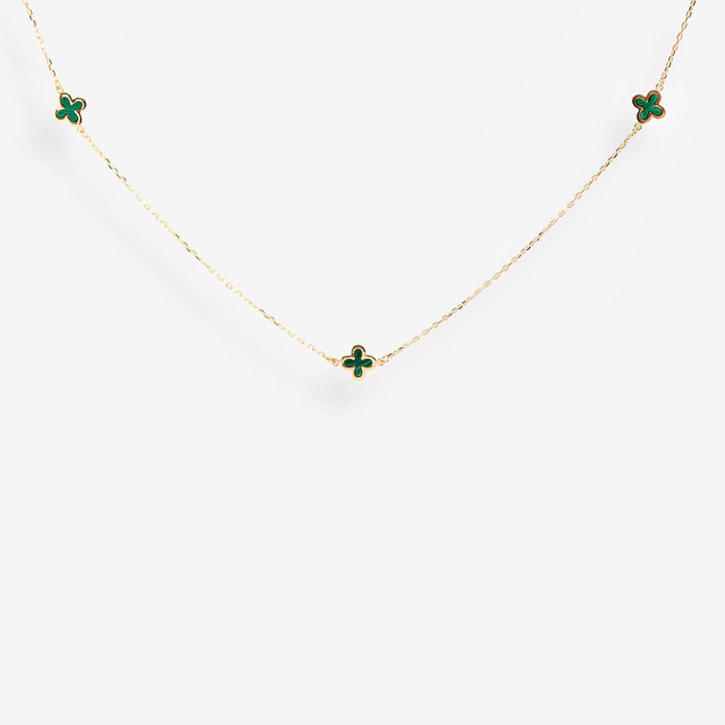 Palace Malachite Necklace | 9ct Gold - Necklace