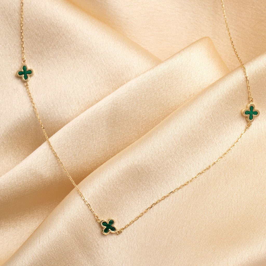 Palace Malachite Necklace | 9ct Gold - Necklace