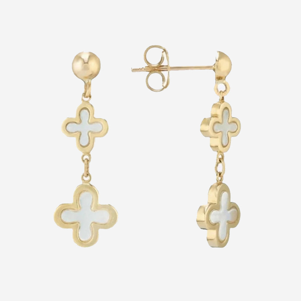 Palace Mother of Pearl Drop Earrings | 9ct Gold - Earrings