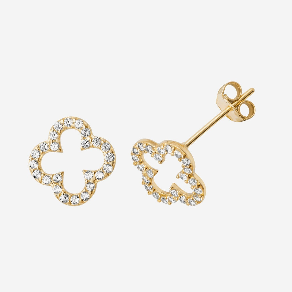 Palace earrings cz on white background