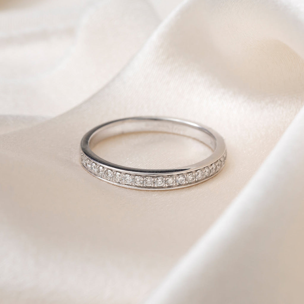 PALOMA | Natural Diamond Wedding Ring in 18ct White Gold