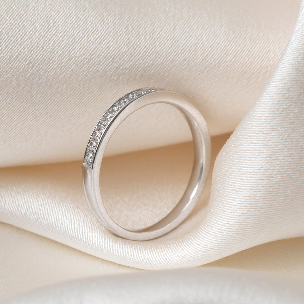 PALOMA | Natural Diamond Wedding Ring in 9ct White Gold