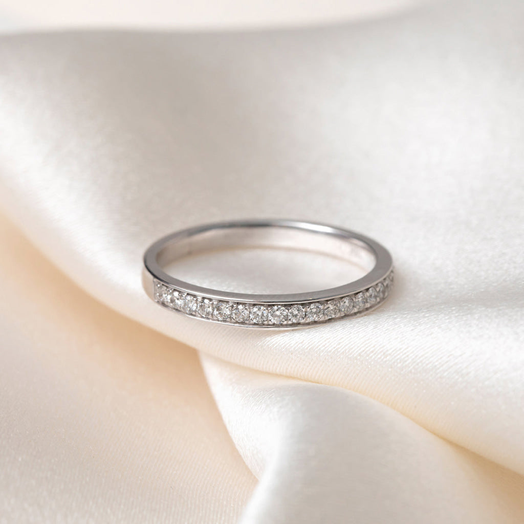 PALOMA | Natural Diamond Wedding Ring in 9ct White Gold