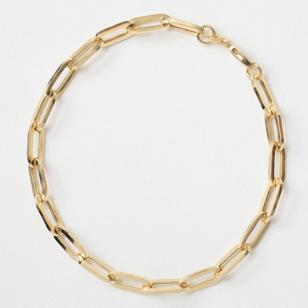 Paper Chain Bracelet Large | 9ct Gold - Bracelet
