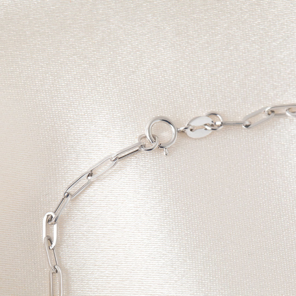 Paper Chain Bracelet Small | 9ct White Gold - Bracelet