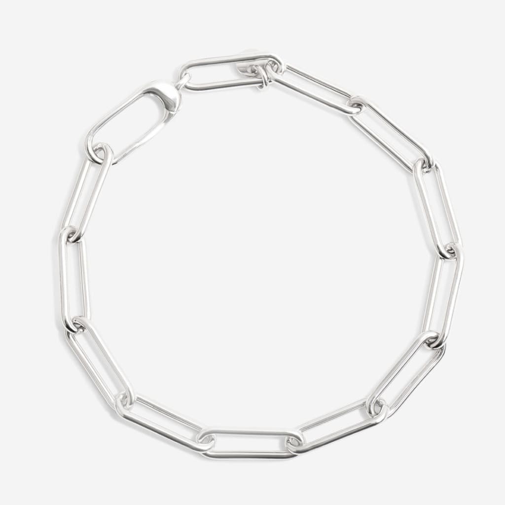 Paper Link Bracelet | Sterling Silver - Bracelet